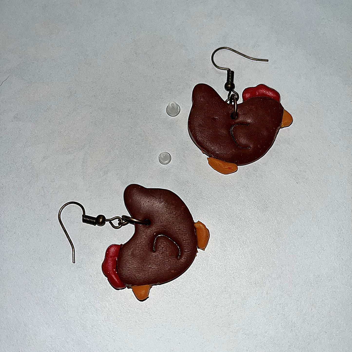 Chicken Clay Earrings