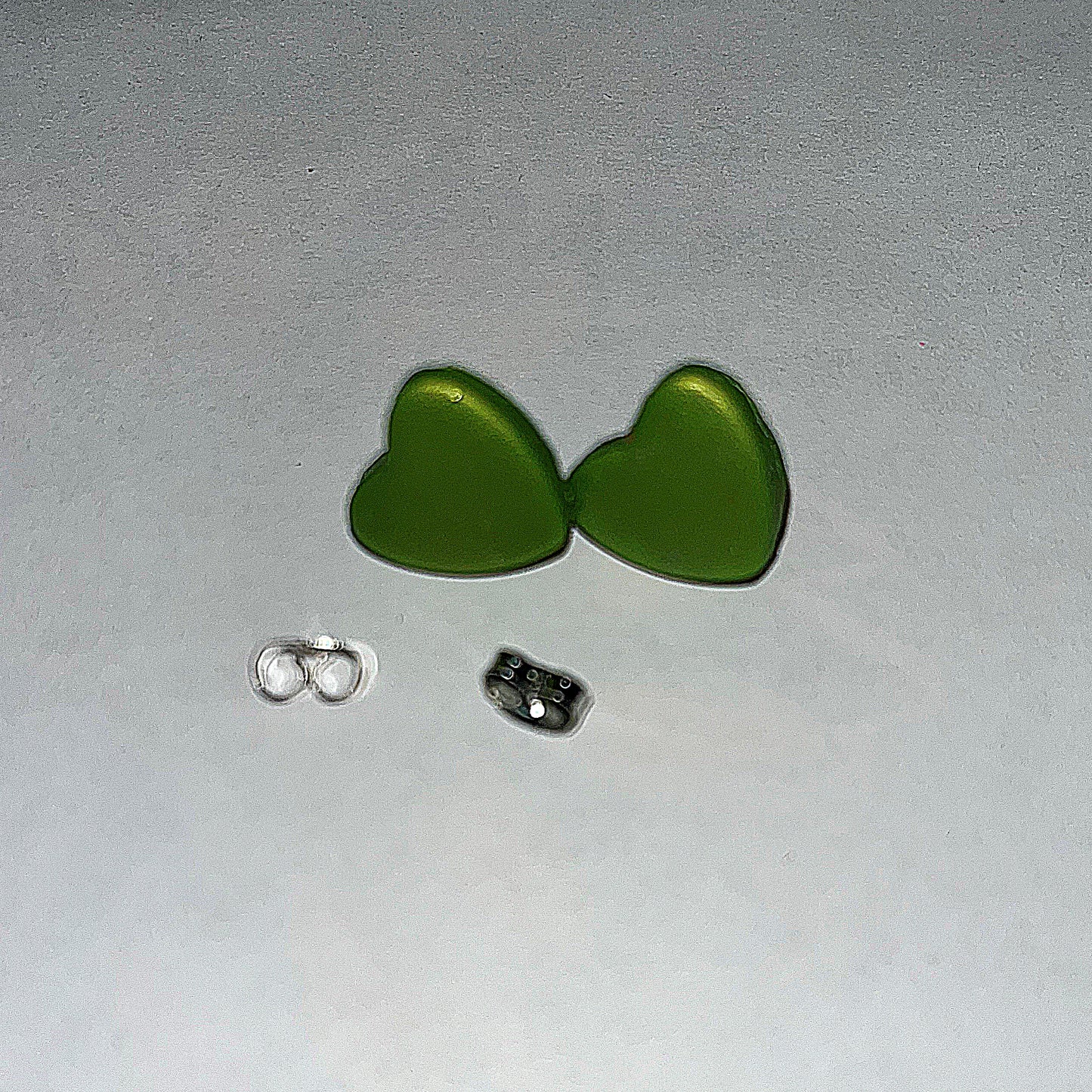 Clay Heart Stud Earrings