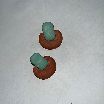 Annie Layered Stud Clay Earring