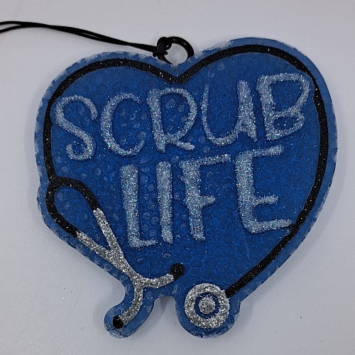 Scrub Life Heart Freshie