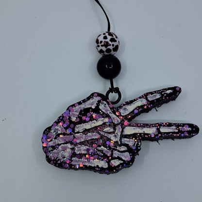 Skeleton Peace Sign Freshie